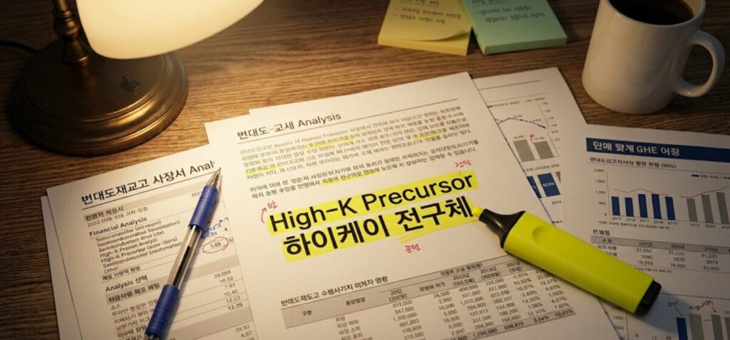 반도체 프리커서, 전구체, ALD 공정, 반도체 소재, 반도체 8대 공정, 박막 증착, 하이케이(High-K), D램 미세화, 관련주, 주식 투자, 수율