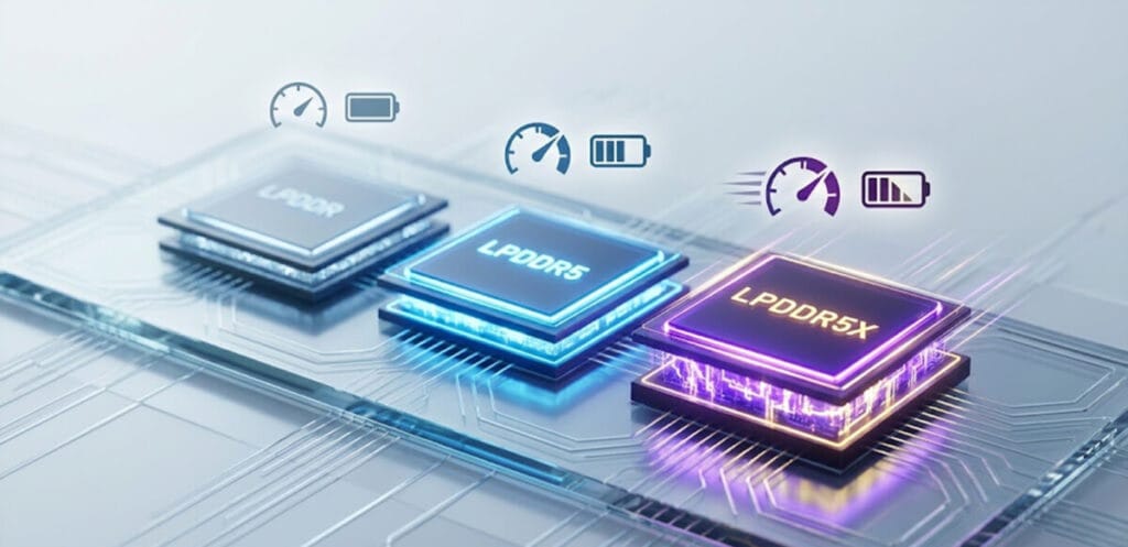 LPDDR, LPDDR5X, 모바일 램, 스마트폰 메모리, 스마트폰 속도